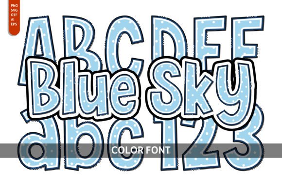 Blue Sky: Crafting Playful Visual Narratives with Whimsical Typography