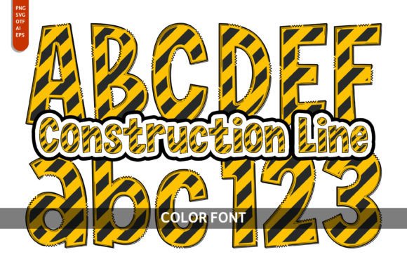 Construction Line: A Playful Font for Creative Design