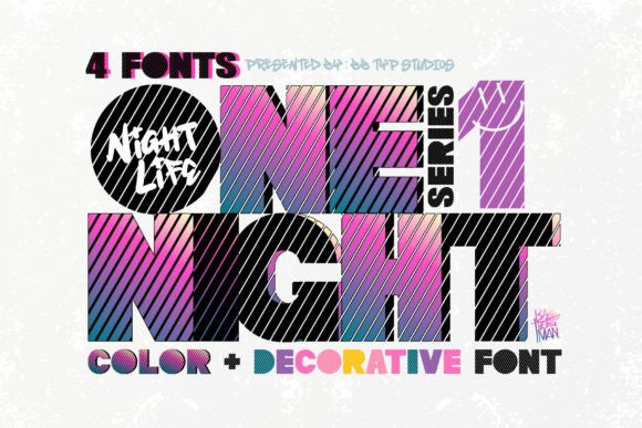 One Night 1: A Retro Color Font for Bold Design