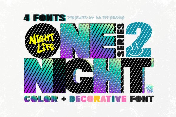 One Night 2: A Retro Color Font for Bold Design