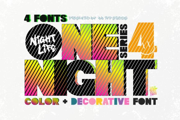 One Night 4: Elevate Your Design with a Retro Color Font
