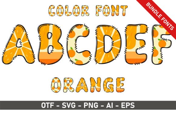 Orange Bundle: A Dynamic Color Font for Creative Design