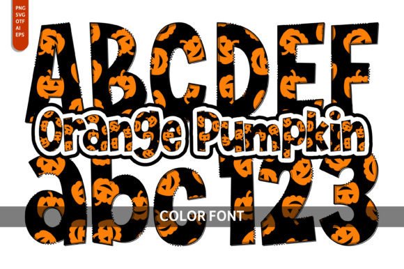 Orange Pumpkin: A Playful Color Font for Creative Design