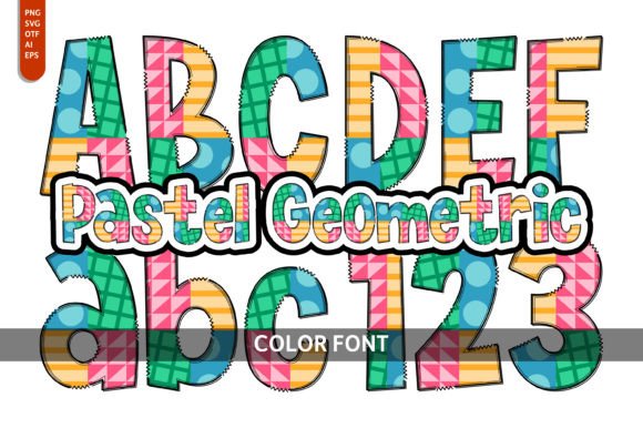 Pastel Geometric: A Playful Font for Creative Design