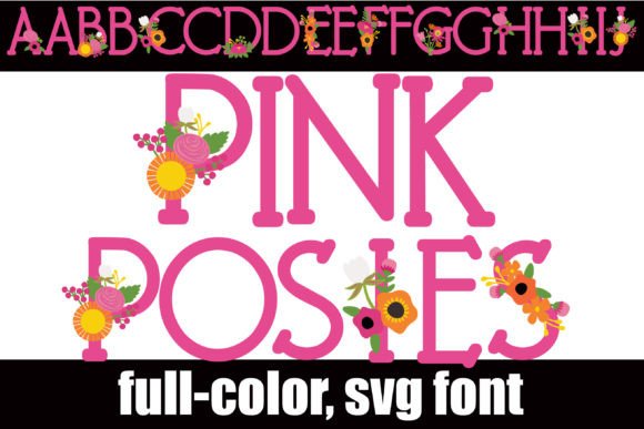 Pink Posies: Elevate Your Designs with a Floral Serif Font