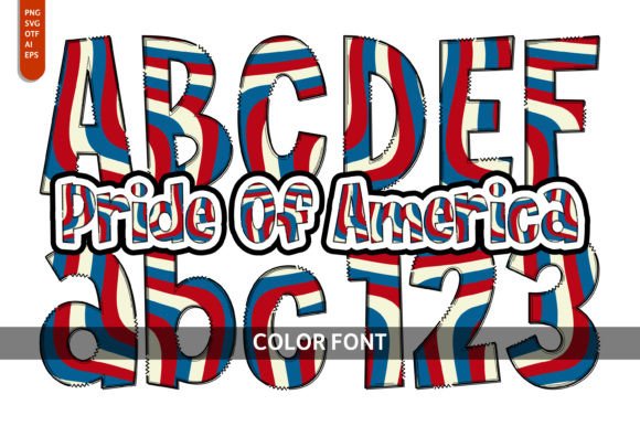 Pride of America: A Playful Color Font for Vibrant Design