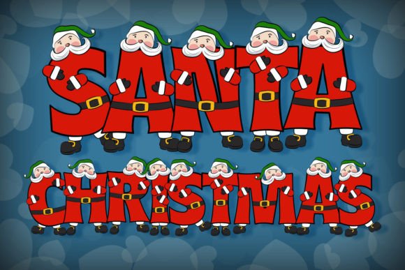 Santa Christmas: A Vibrant Font for Festive Design