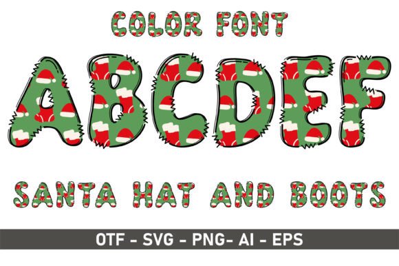 Santa Hat and Boots: Elevating Holiday Design with Whimsical Typography