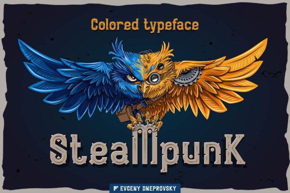 Steampunk: A Color Font for Bold Visual Design