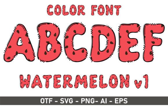 Watermelon V1: A Playful Color Font for Creative Design
