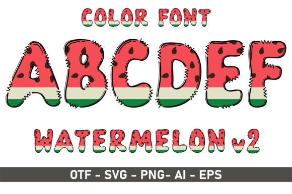 Watermelon V2: A Playful Color Font for Modern Design